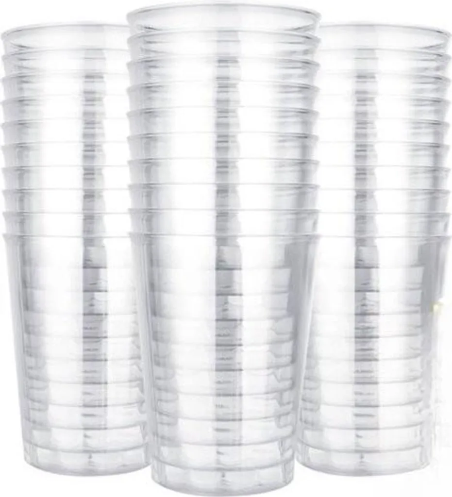 Set 120 Bicchieri per Compleanni Bambini Trasparenti e Riutilizzabili - 1