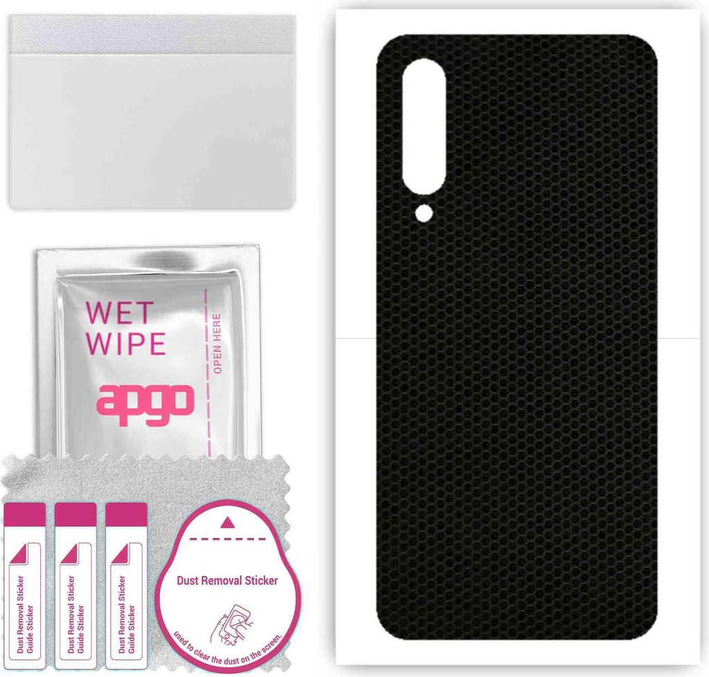 apgo Rückseite Schutzfolie, Skin, kompatibel mit Xiaomi Mi 9 SE, Hinten Displayschutzfolie aus Vinylfolie, kratzfest, einfache Montage - Matrix