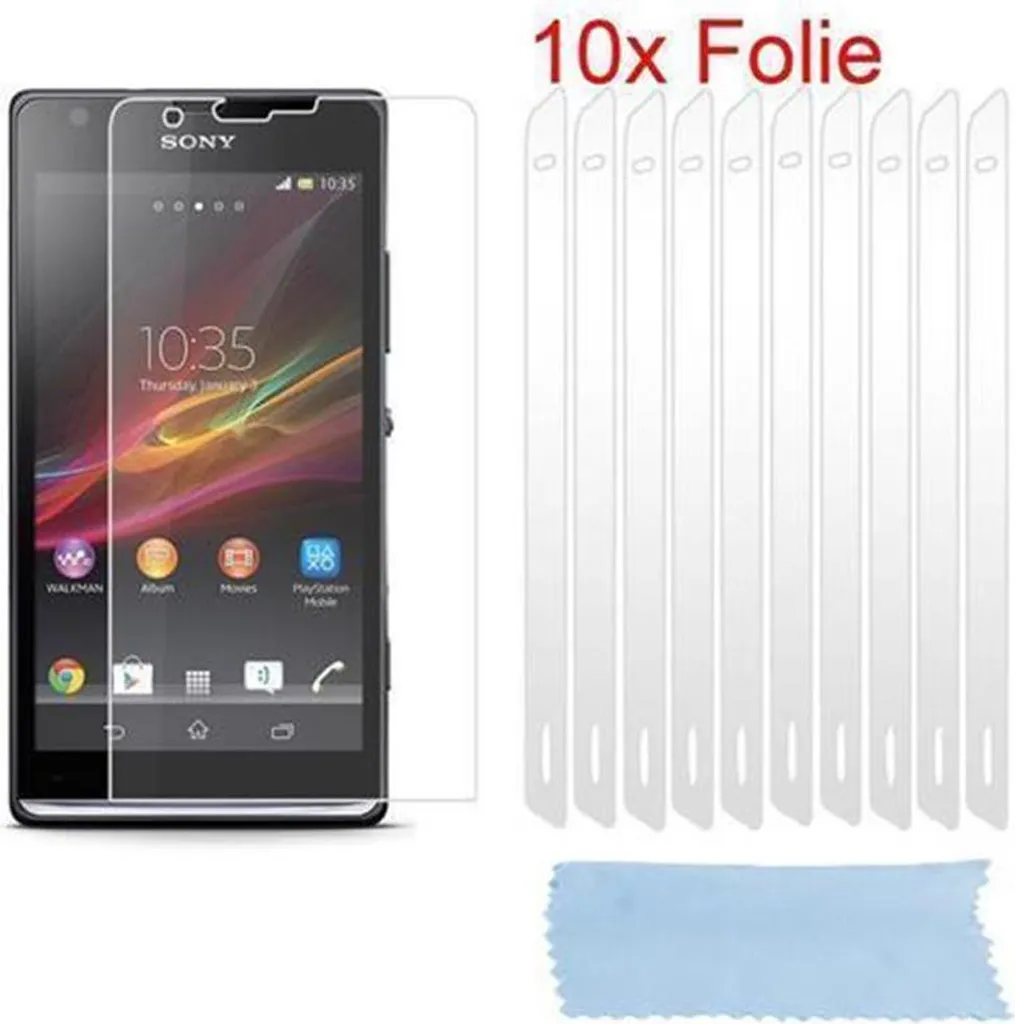 Pellicola protettiva Cadorabo 10x per Sony Xperia Z1 in bianco altamente trasparente