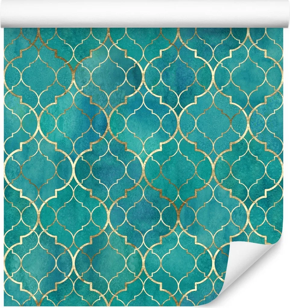 Rénover un mur abîmé avec ce papier peint intissé turquoise 10m
