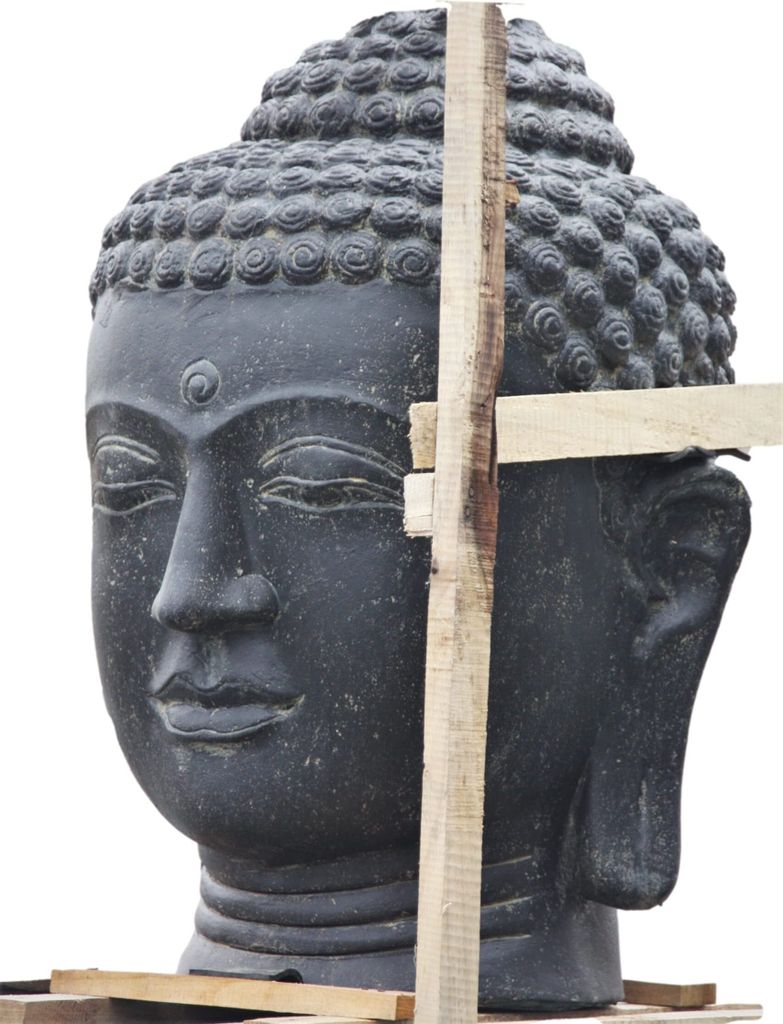 Buddhakopf für den Garten aus Steinguss zudem Frostfest  Produktbild 