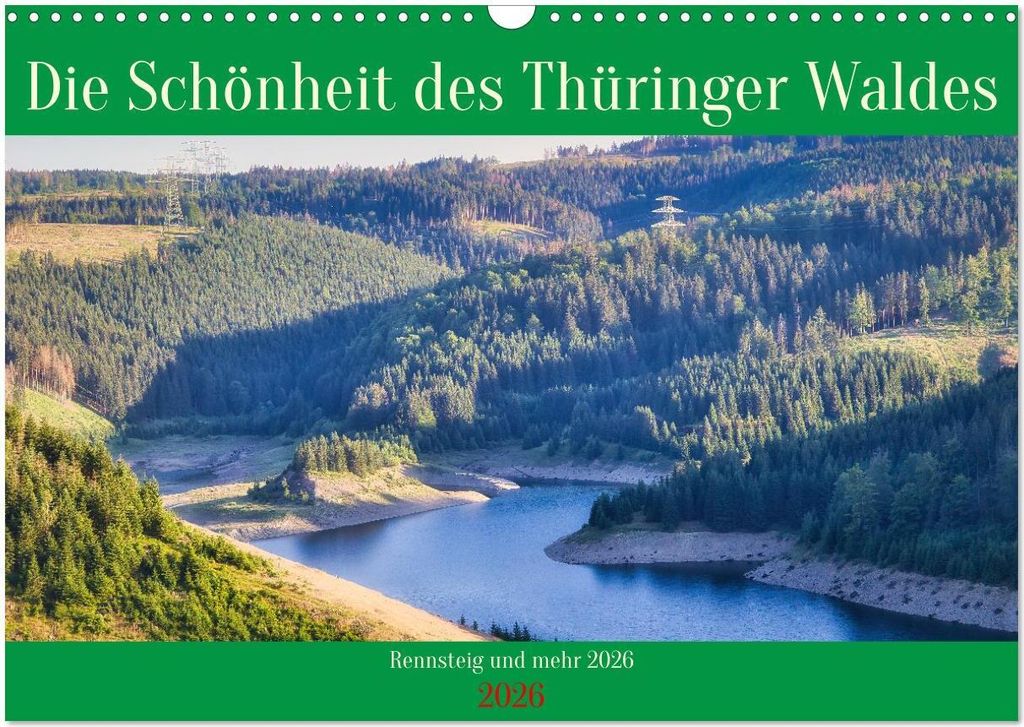 Die Schönheit des Thüringer Waldes (Wandkalender 2026 DIN A3 quer), CALVENDO Monatskalender