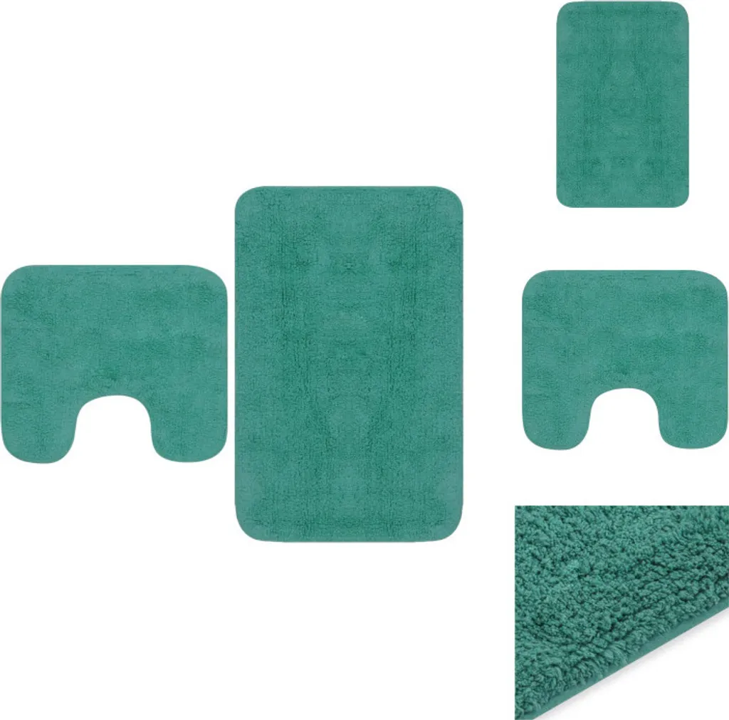 Set Bagno 2 Pezzi vidaXL Turchese | Design Elegante in Tessuto Cotone