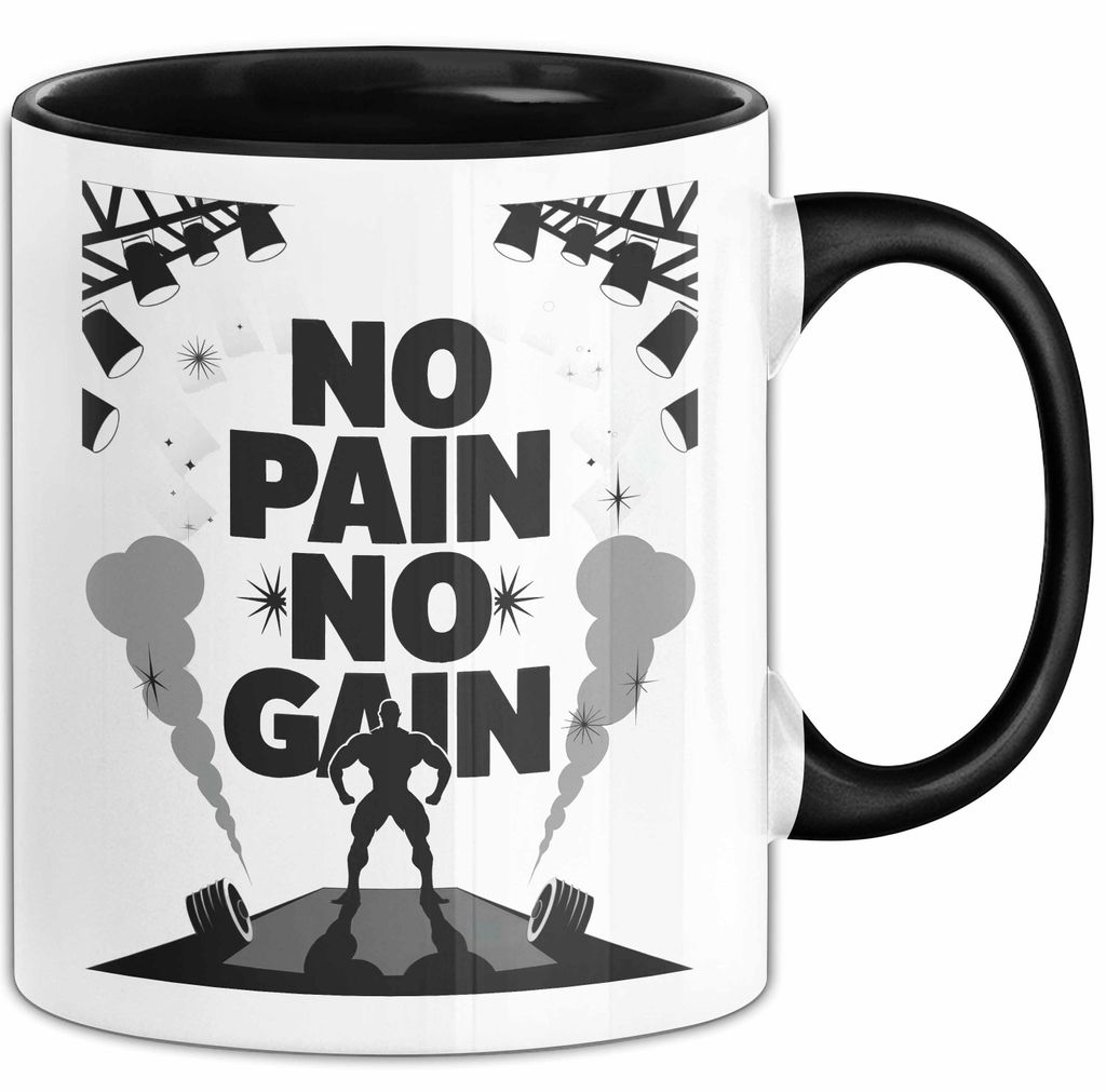 Bodybuilder Tasse Geschenk Lustige Geschenkidee Spruch Für Muskel Aufbau Fans (Schwarz)