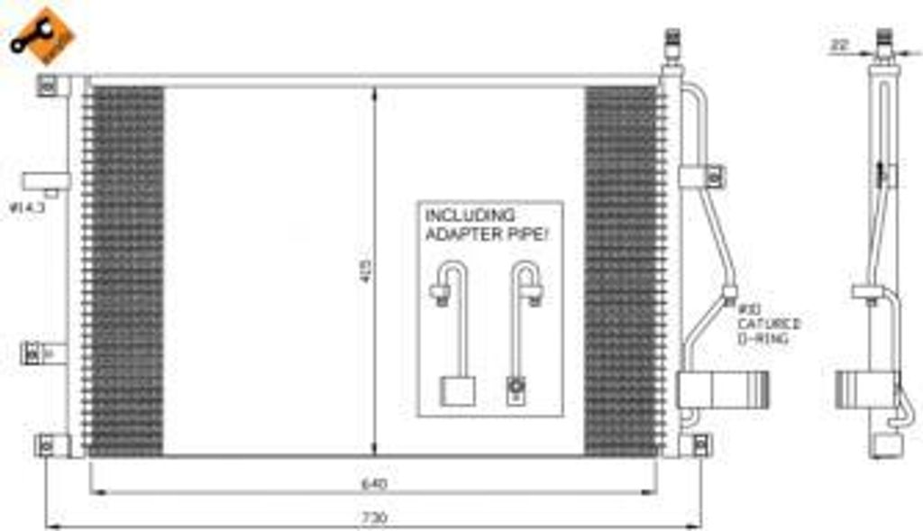 NRF Kondensator, Klimaanlage 35413