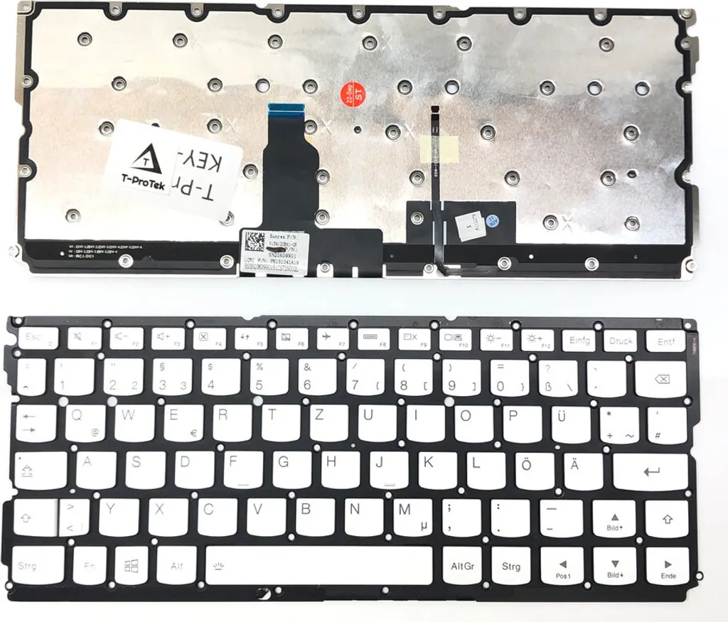 Clavier Argent Lumineux AZERTY compatible Lenovo Yoga 900S-12ISK PC