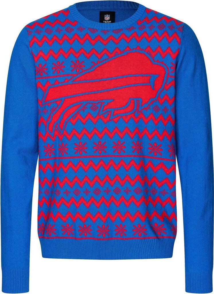 NFL Buffalo Bills Ugly Sweater Big Logo 2-Color Christmas Pullover Weihnachten M