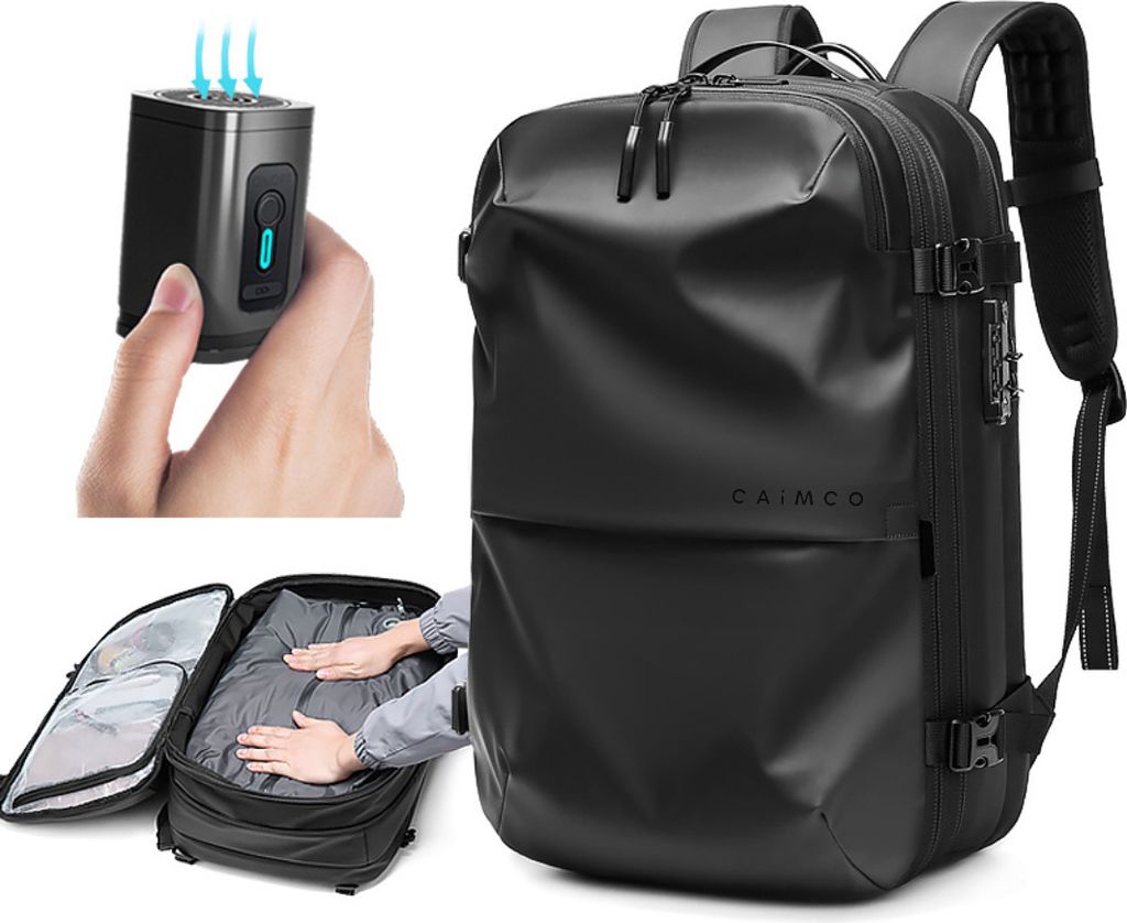 Caimco® Traveler - Vakuumrucksack - Inklusive Vakuumpumpe - Produktbild 1