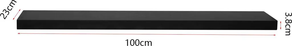 Étagère murale bois violet prune 100cm lot de 2 tablettes décoratives