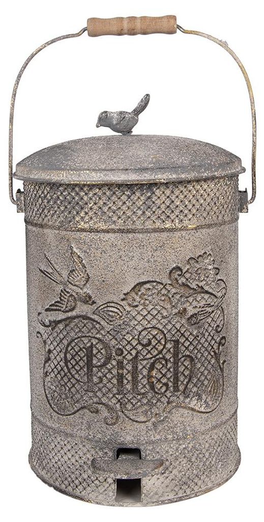 Clayre & Eef Kosz na śmieci z pedałem 24 x 24 x 36 cm, Zdjęcie produktu 