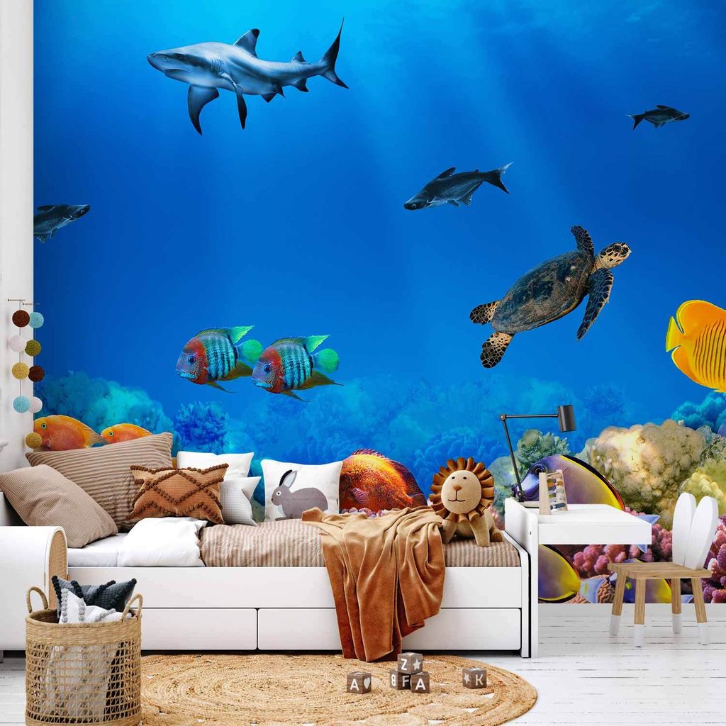 Vlies Fototapete - Underwater kingdom 200x140 cm Tiere 10110903-3