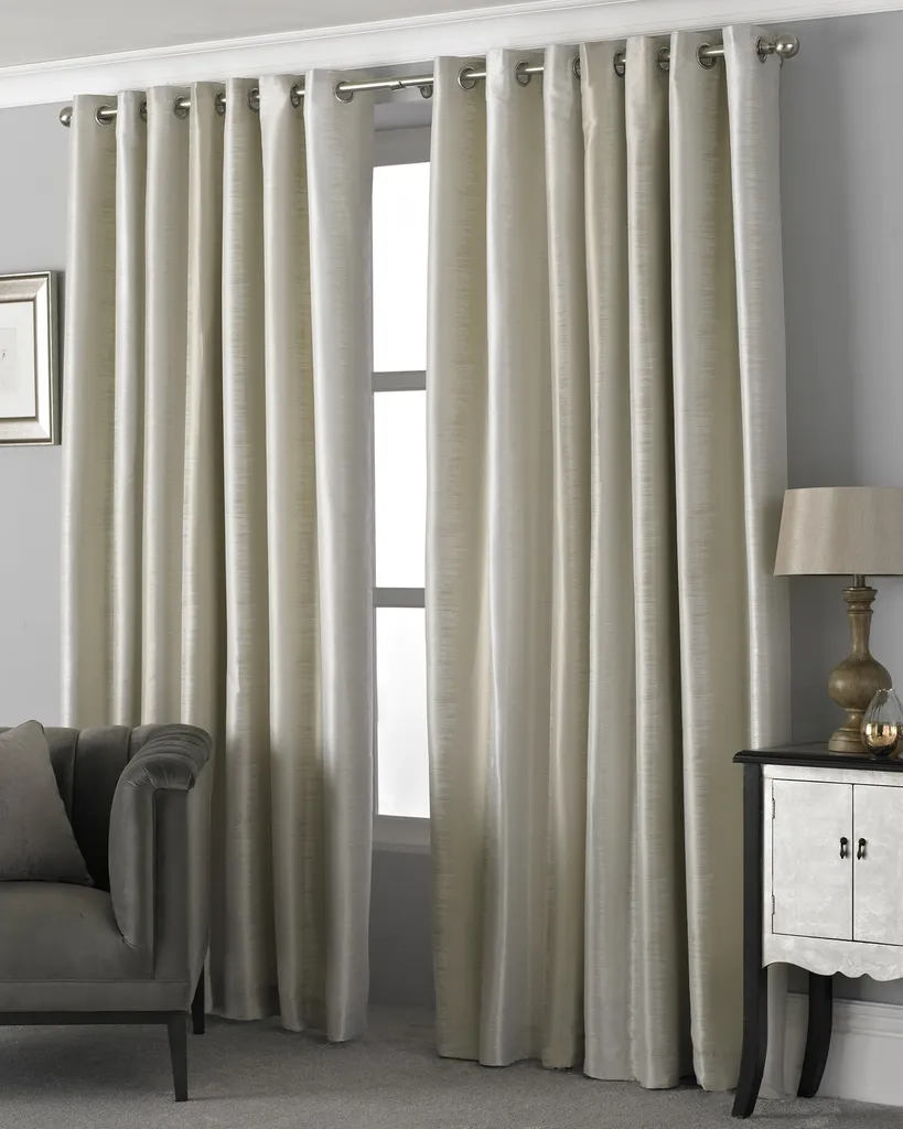 Rideaux grande largeur champagne pour salon Hurlingham 229 x 229 cm