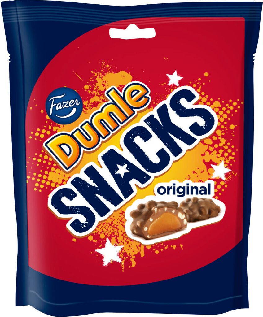 Dumle Snacks Beutel 100 g / Toffee Crispies Karamell + Produktbild 