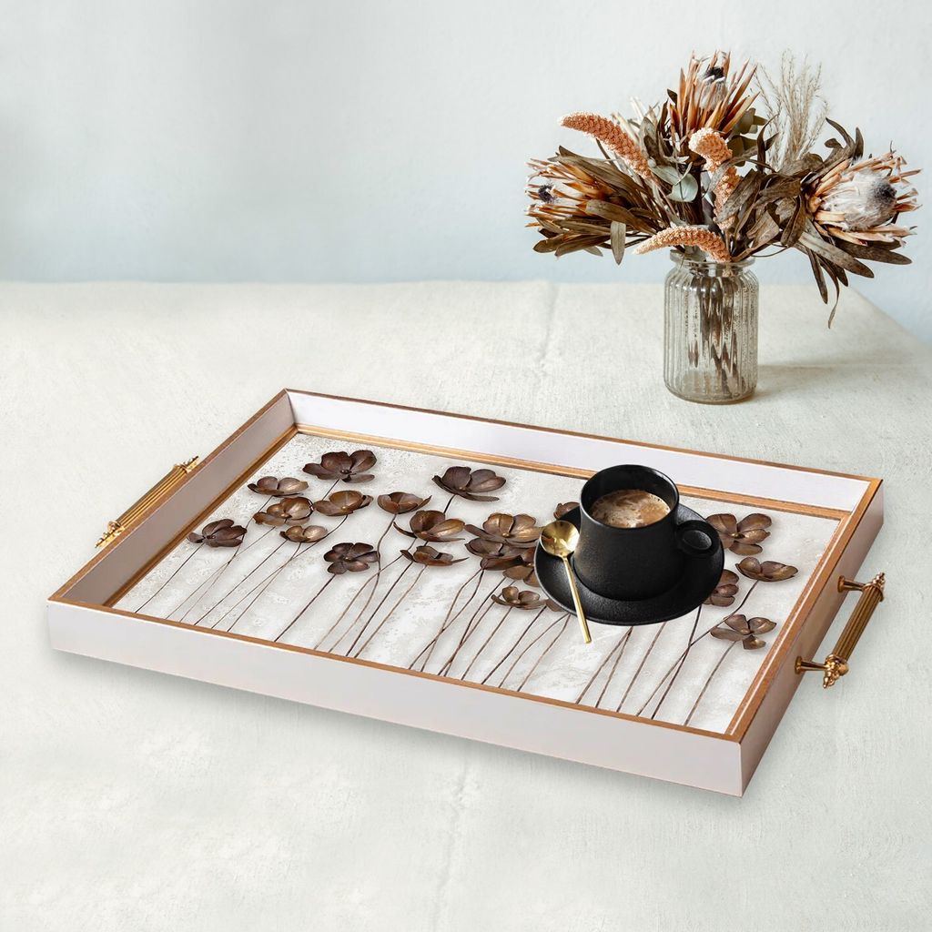 Evila Originals, TPB9861, Tablett, Mehrfarbig, 100 % GLAS, 50 x 29 x 3,5 cm