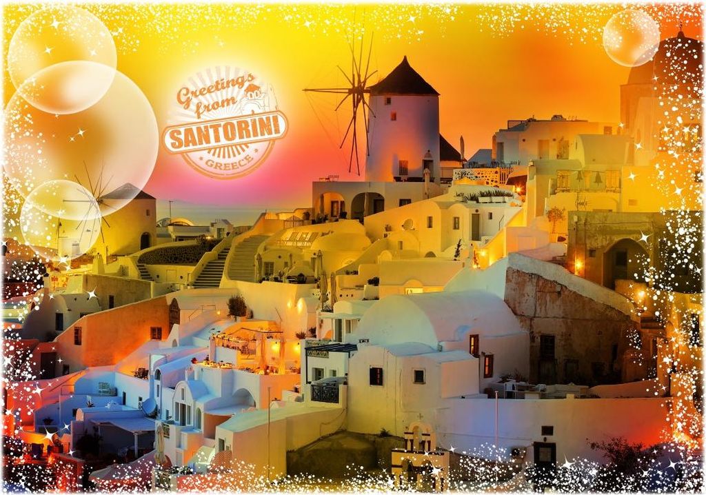 Grafika Puzzle Travel around the World - Griechenland - 1000 Teile