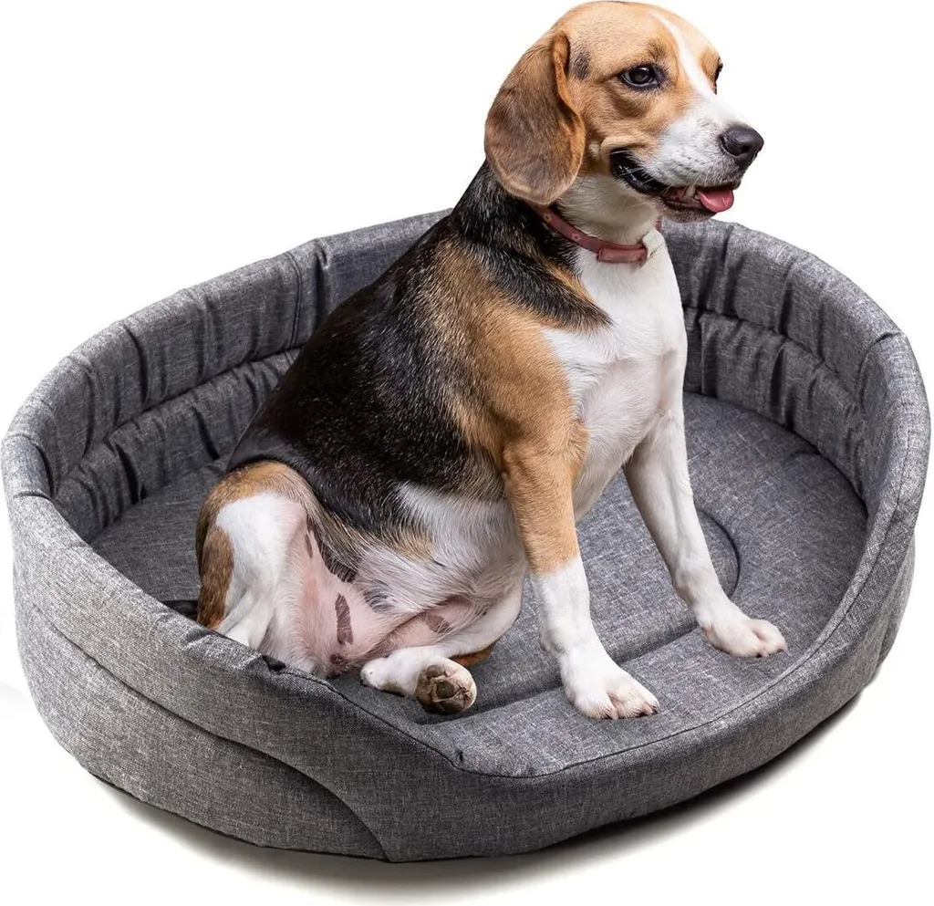 BOUTIQUE ZOO Letto per cani S Divano per cani Cuscino per cani di piccola/media/grande taglia, colore: grigio (tela di plastica)