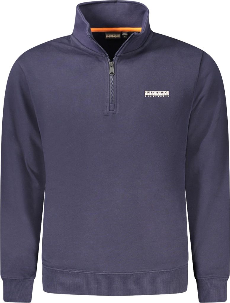 Blaues Herren-Sweatshirt: Entspannte Passform mit Logo-Druck