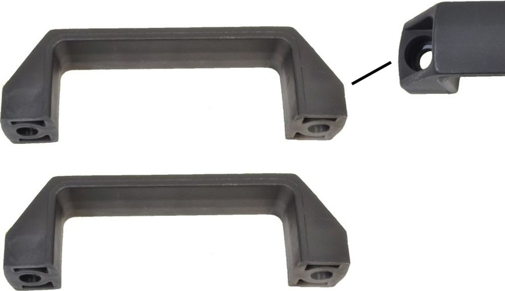 2 Stück Handgriff / Rangiergriff Kunststoff schwarz