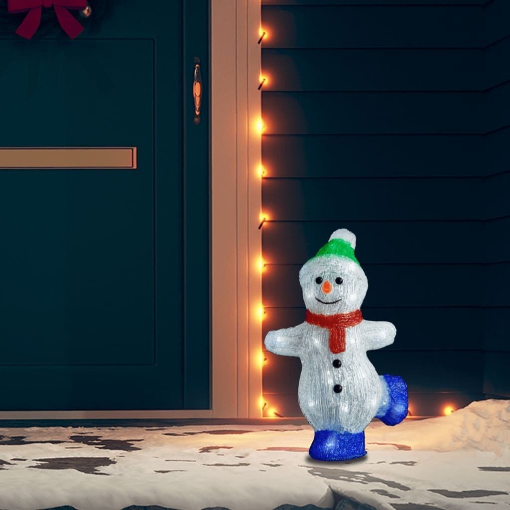 "Rabatt" LED-Weihnachtsfigur Schneemann Acryl Indoor und Outdoor 30 cm - Weihnachtsgirlanden CC11061