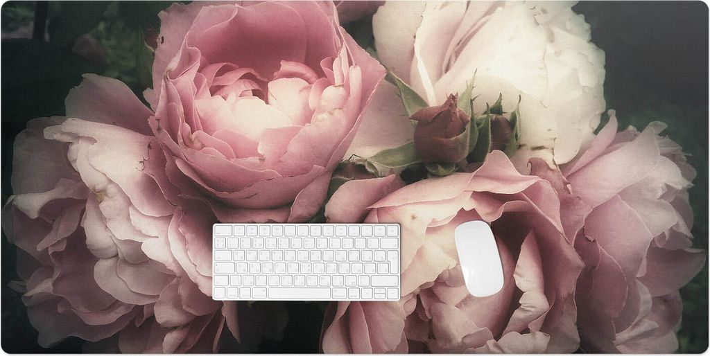 Strauß Rosenblüten – Schreibtischunterlage – Rutschfeste Tischunterlage – Schreibtischmatte für Büro & Zuhause – Schreibunterlage – M...