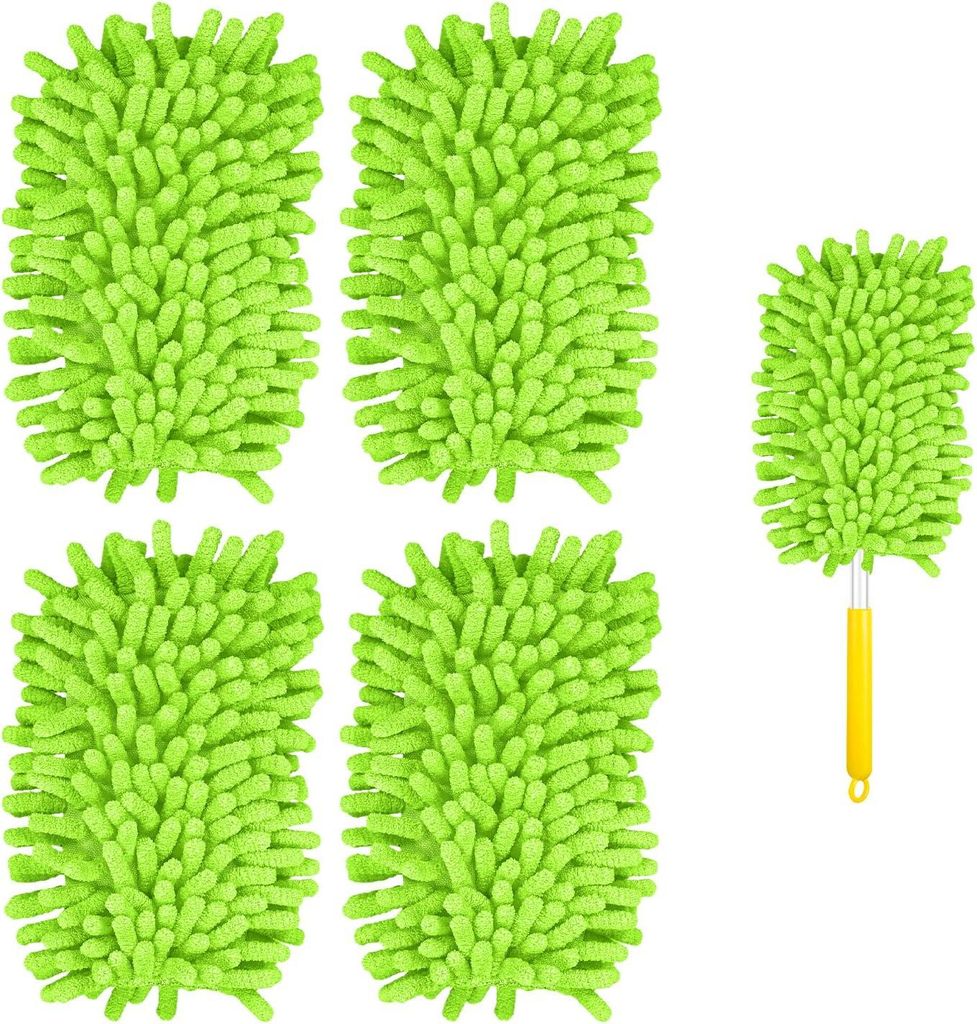 4 Stück Mikrofaser Staubwedel Nachfüllungen für Handstaubwedel – Kompatibel mit Swiffer für effektive Reinigung