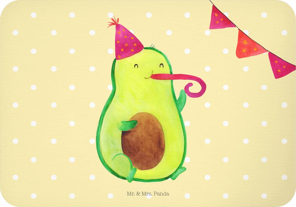 Mr. & Mrs. Panda Kühlschrankmagnet Avocado Party - Gelb Pastell - Geschenk, Happy Birthday, Prüfung, magnet, Notizhalter, haftmagnet, wandmagnet,...