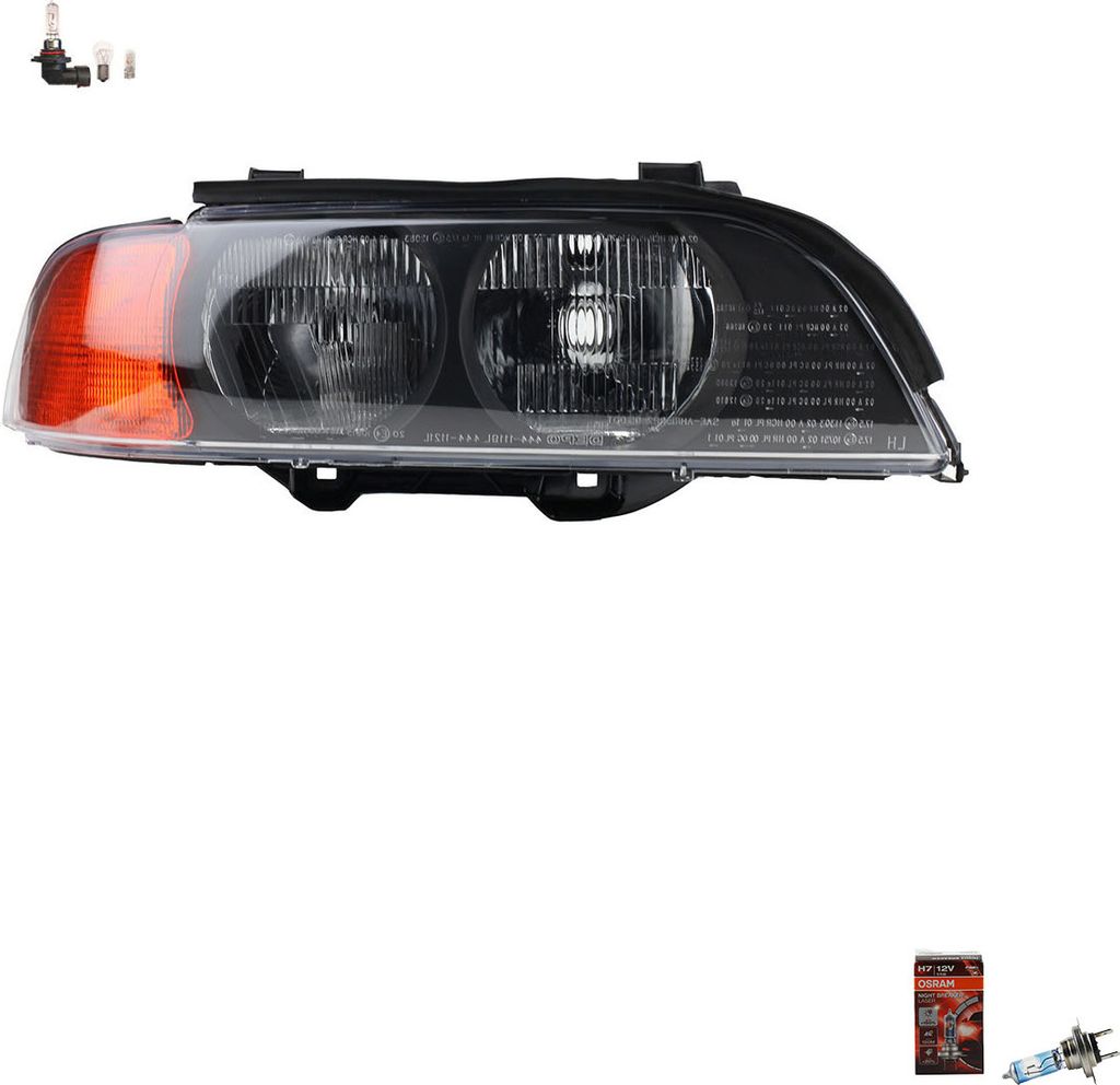 Johns, Scheinwerfer + Osram Night Breaker Laser passend für BMW 5er E39 Rechts 63128362464 8362464