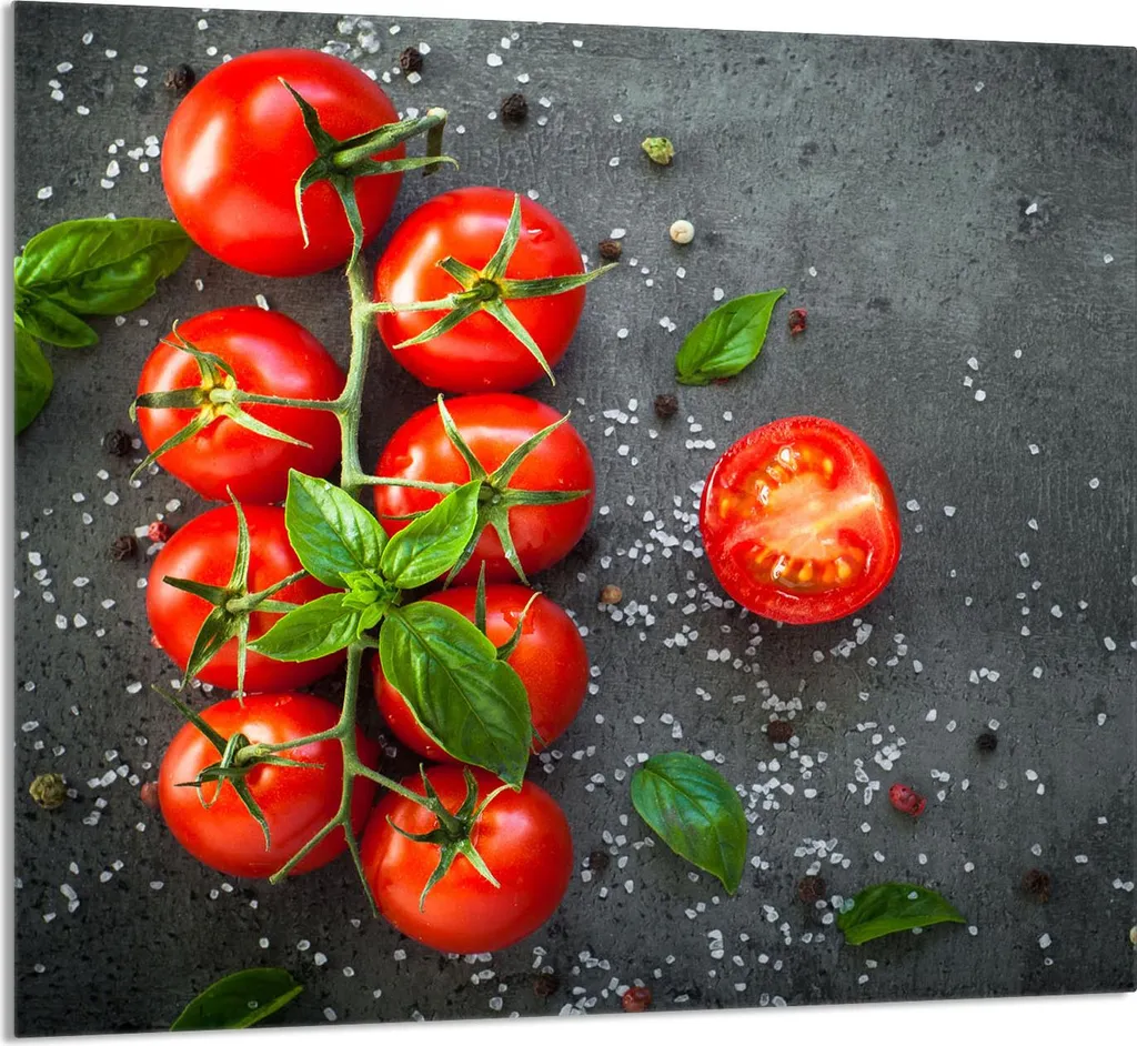Piatto in Vetro per Cucina 65x60 Pomodoro | Coprifornelli Vetro Temperato
