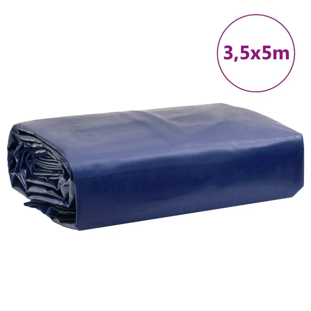 Telone Professionale vidaXL 3,5x5 m | Telo Blu in PVC 650 g/m² Occhiellato - 7