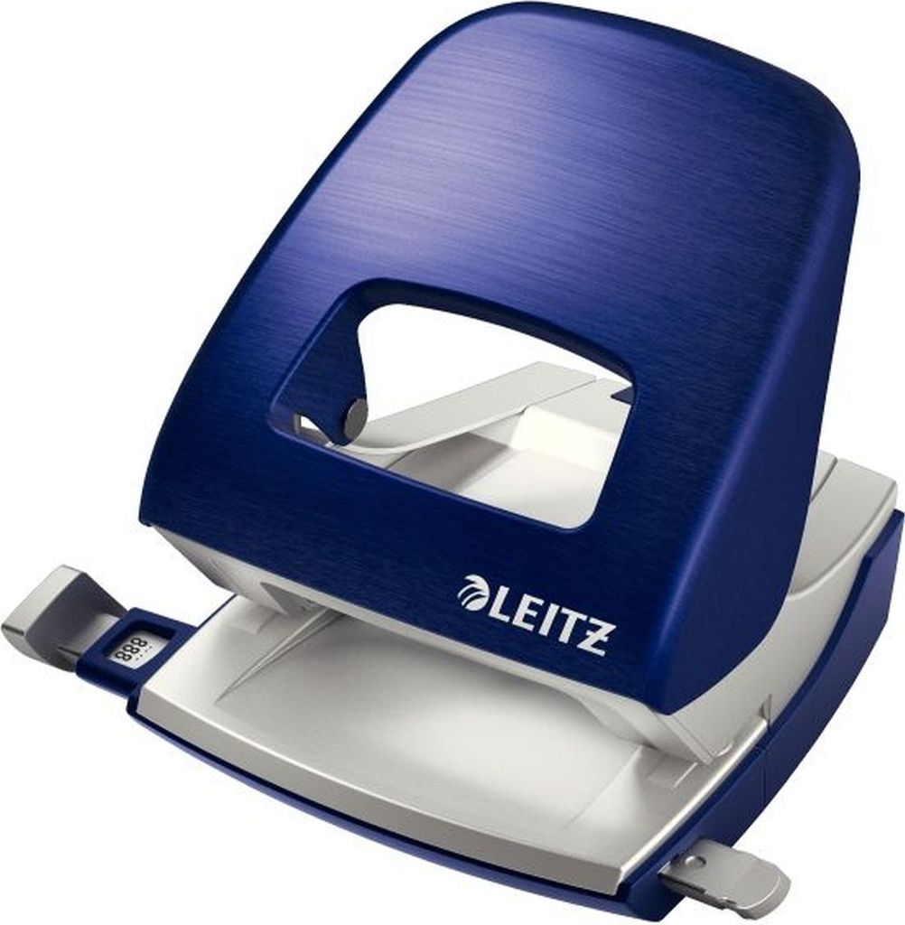 Bürolocher Nexxt Style Metall 30 Blatt titan blau Packung mit 30 Stück