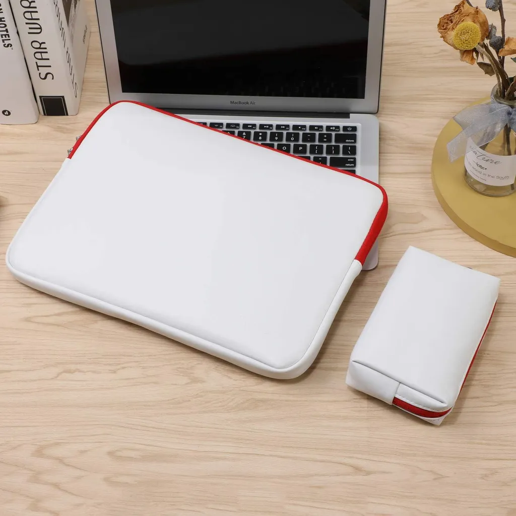 Housse de protection tablette 13,5 pouces anti-rayures blanc rouge