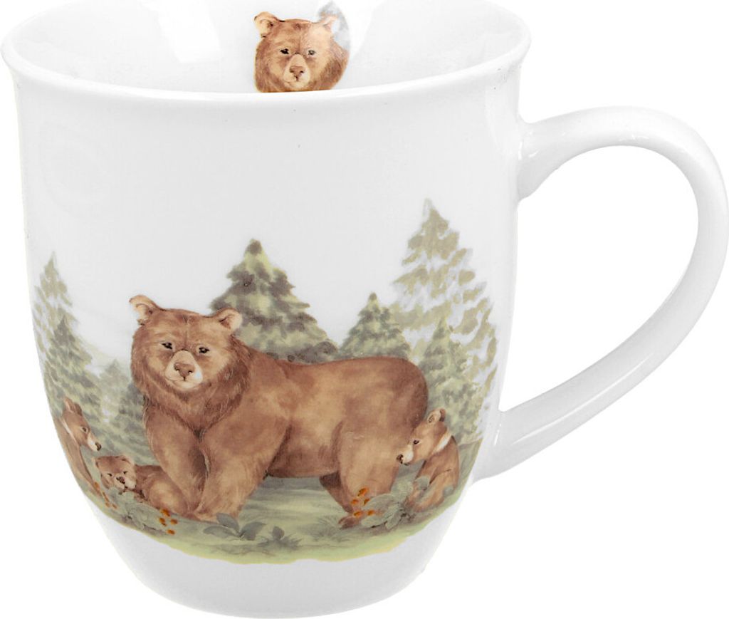 DUO WORLD OF ANIMALS Becher 400 ml BEARS New Bone China Porzellan
