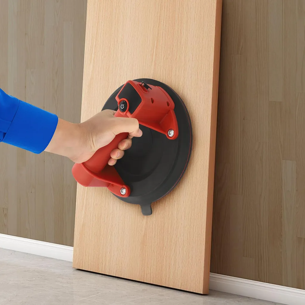 Bouton à ventouse puissant rouge multi-surfaces fixation sans percer mur - 3