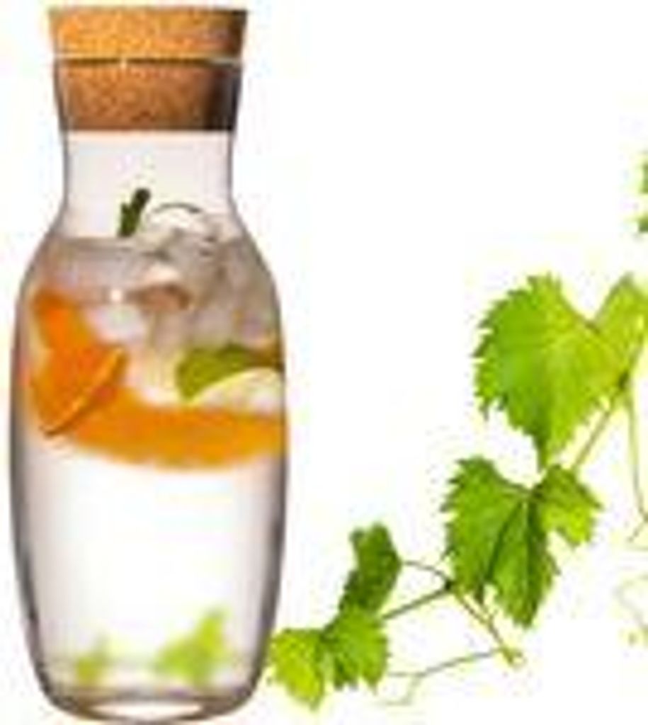 PLATINUX Glaskaraffe 1 L mit Korken – elegante Karaffe aus Glas für Wasser & Säfte – bauchige Form, spülmaschinenfest