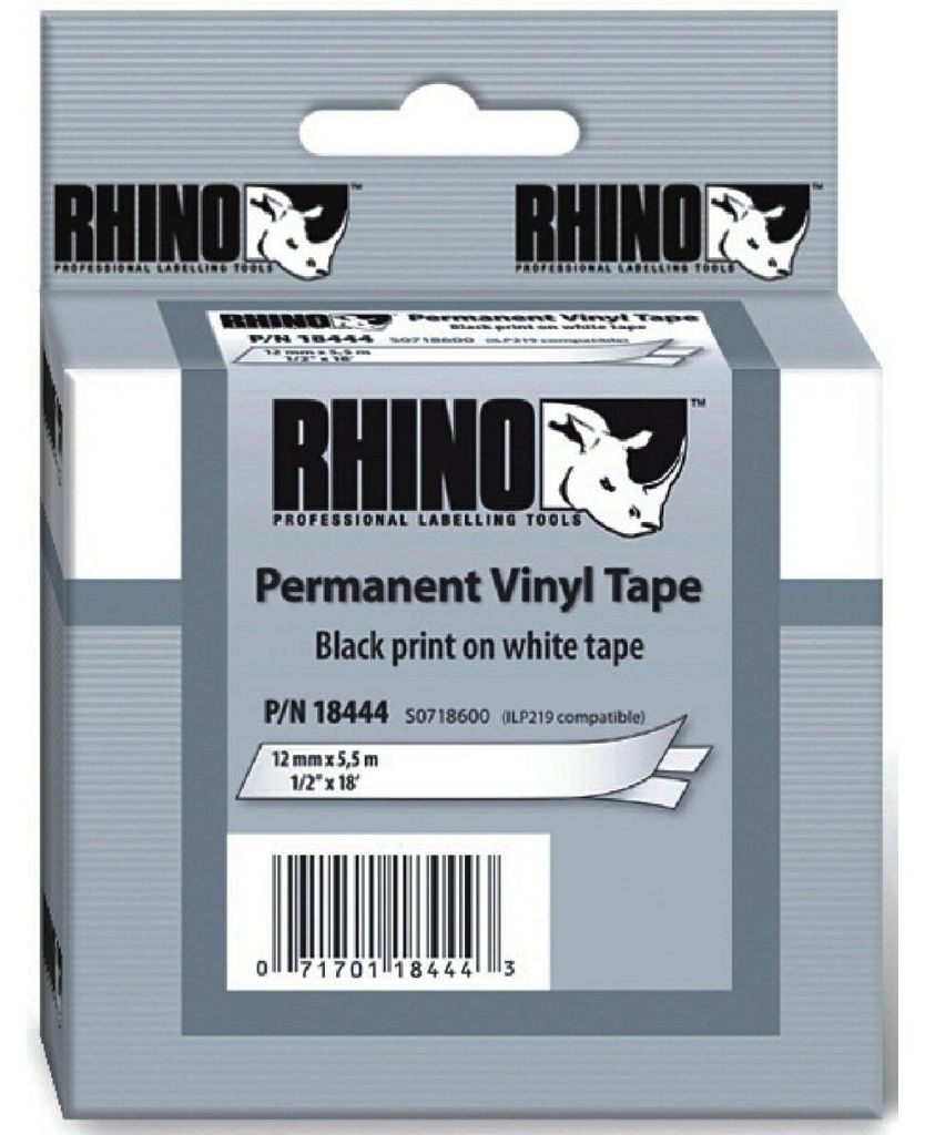 DYMO Rhino-Industrie-Vinyletiketten | 12 mm x 5,5 m | Produktbild 