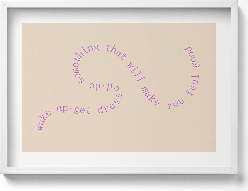 Motivierender inspirierender Satz– Wandbild mit Rahmen – Gerahmtes Bild – Wanddekoration – 70x50 cm – Weiß Rahmen