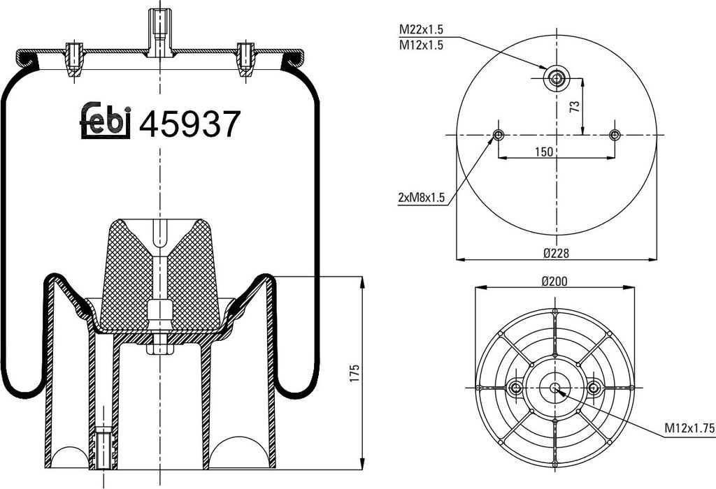 Federbalg, Luftfederung FEBI 45937