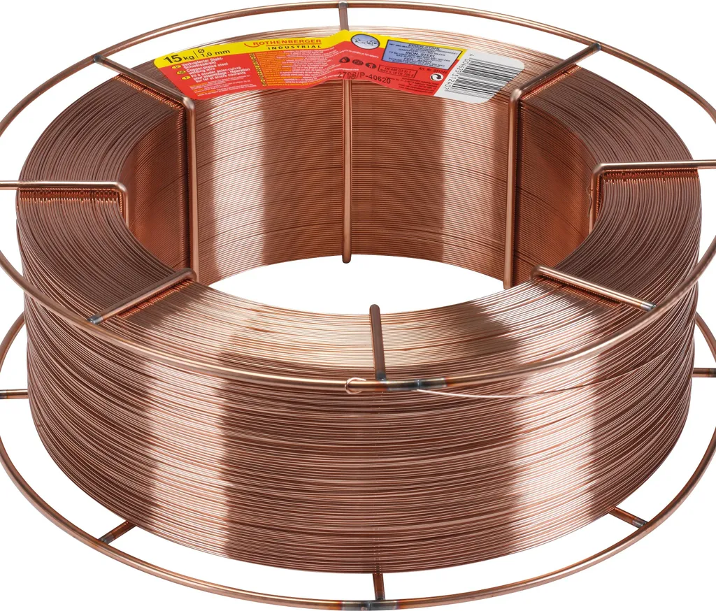 Bobine de fil à souder massif 1mm acier pour poste MIG MAG en format 15kg