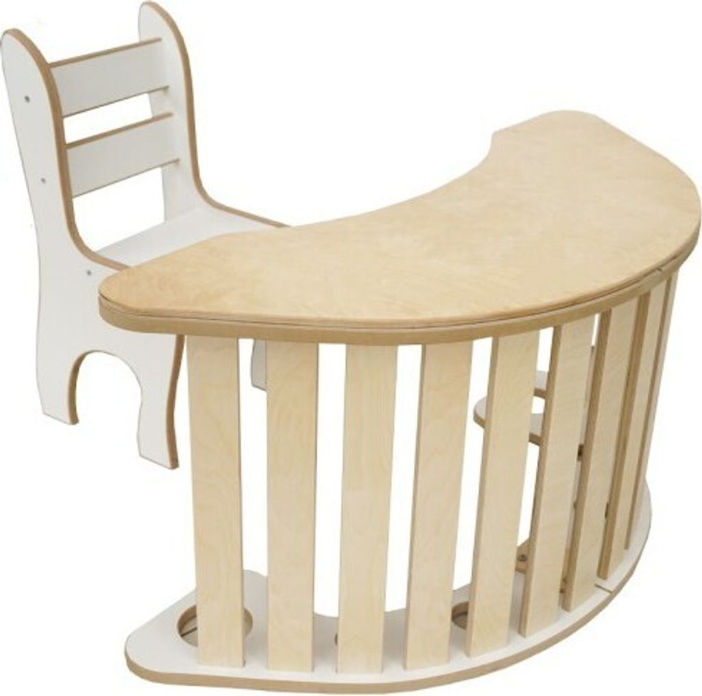 Skyline Kletterbogen Klettergerüste Kletterdreieck Baby Kletterwippe Holzbogen für Kinder Montessori Lack Klappbar Tisch, mod.B, 85x42x36cm, Weiß