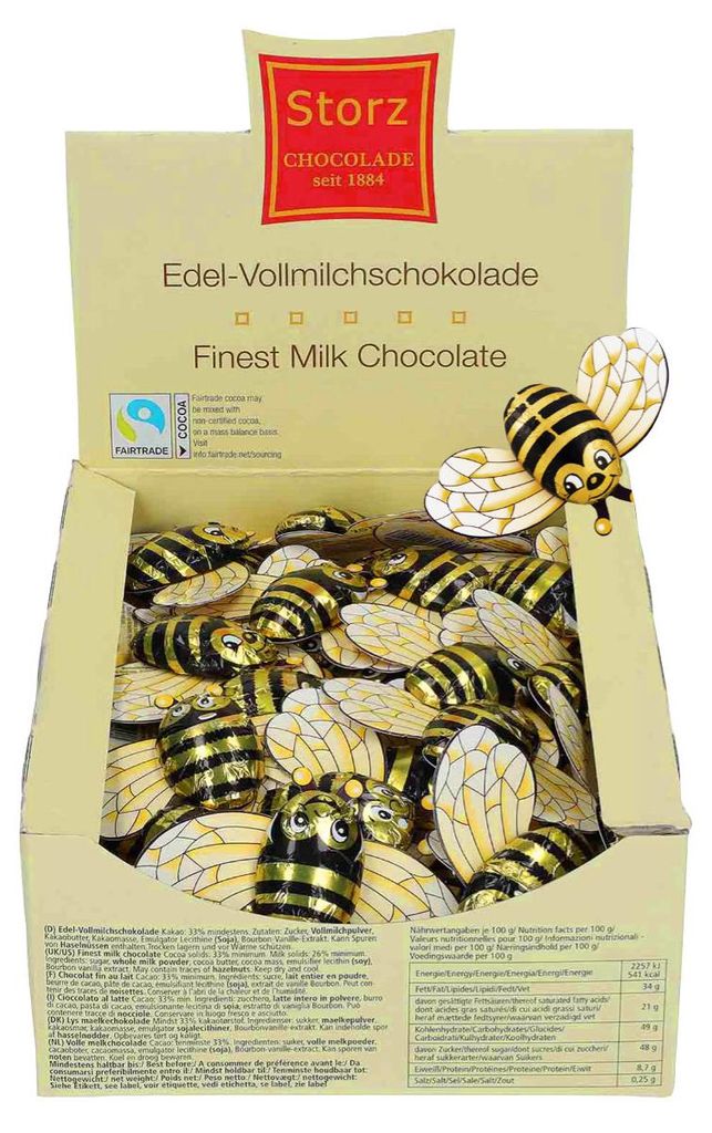 100er SET Choco - Biene, lose 6,25 g / Schokolade / Schoko Produktbild 