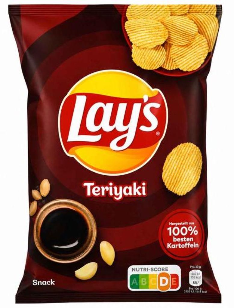 Lays Subway Teriyaki Geschmack Geriffelte Kartoffelchips Produktbild 