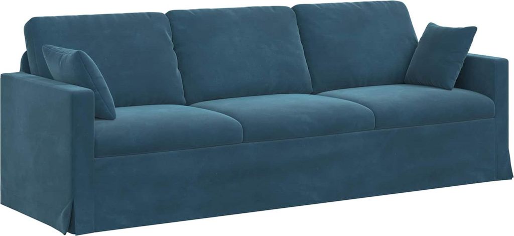 vidaXL Sofa Blau 228 x 78 x 80 cm Samt