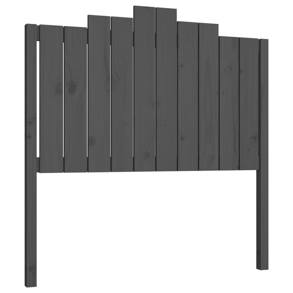 vidaXL Kopfteil Grau 106x4x110cm Massivholz Kiefer