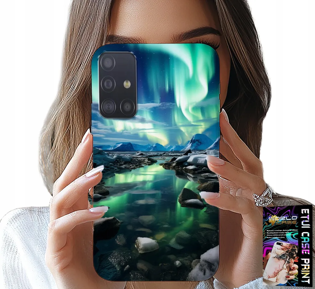 Custodia Samsung Galaxy M31S Alaska Aurora Boreale + Vetro Temperato 9H