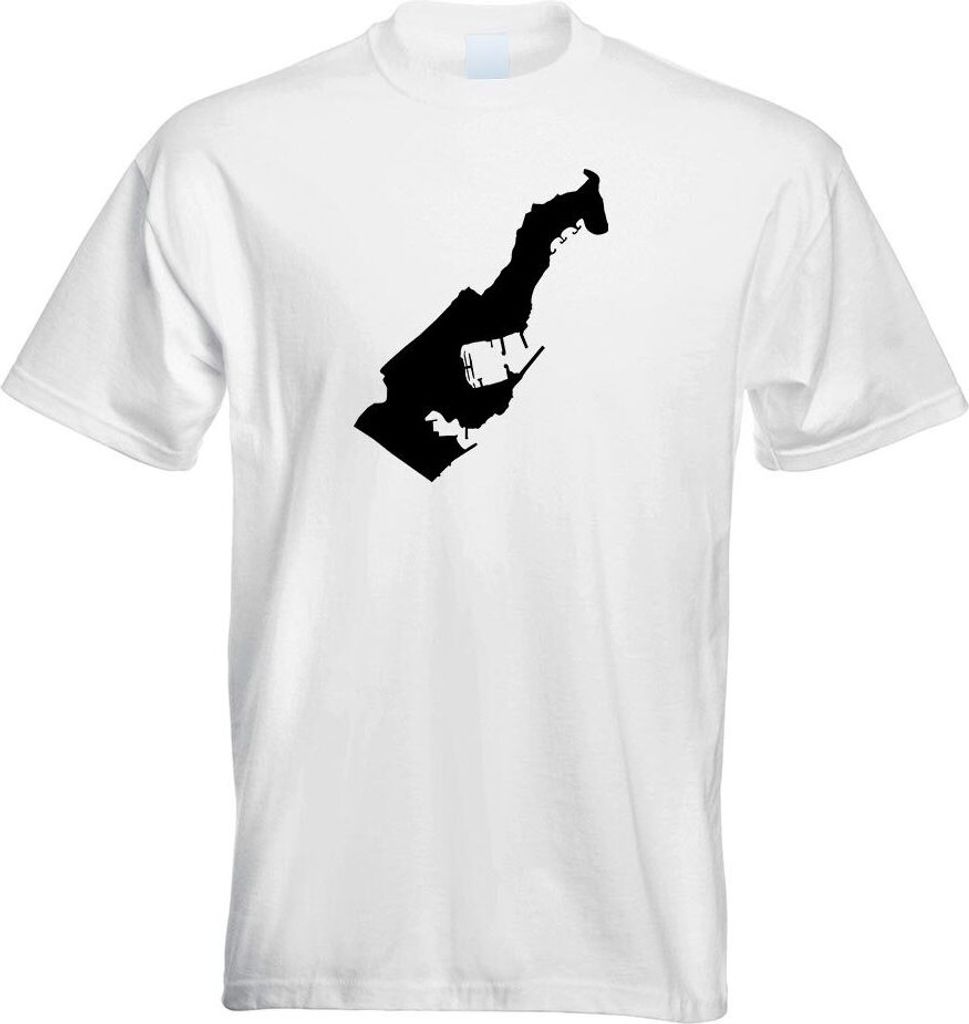 Kiwistar - T-Shirt - Weiss - Monaco Umriss Kontur Herren Funshirt Bedruckt Design Sprüche Spruch Motive - mit Motiv Bedruckt - Funshirt Design - S...