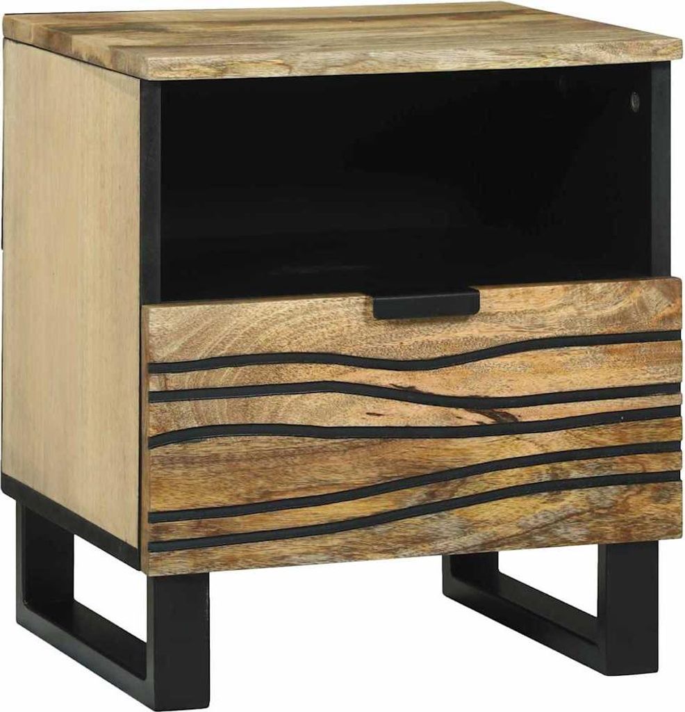Nachttisch Braun 40 x 33 x 46 cm Massivholz Akazie