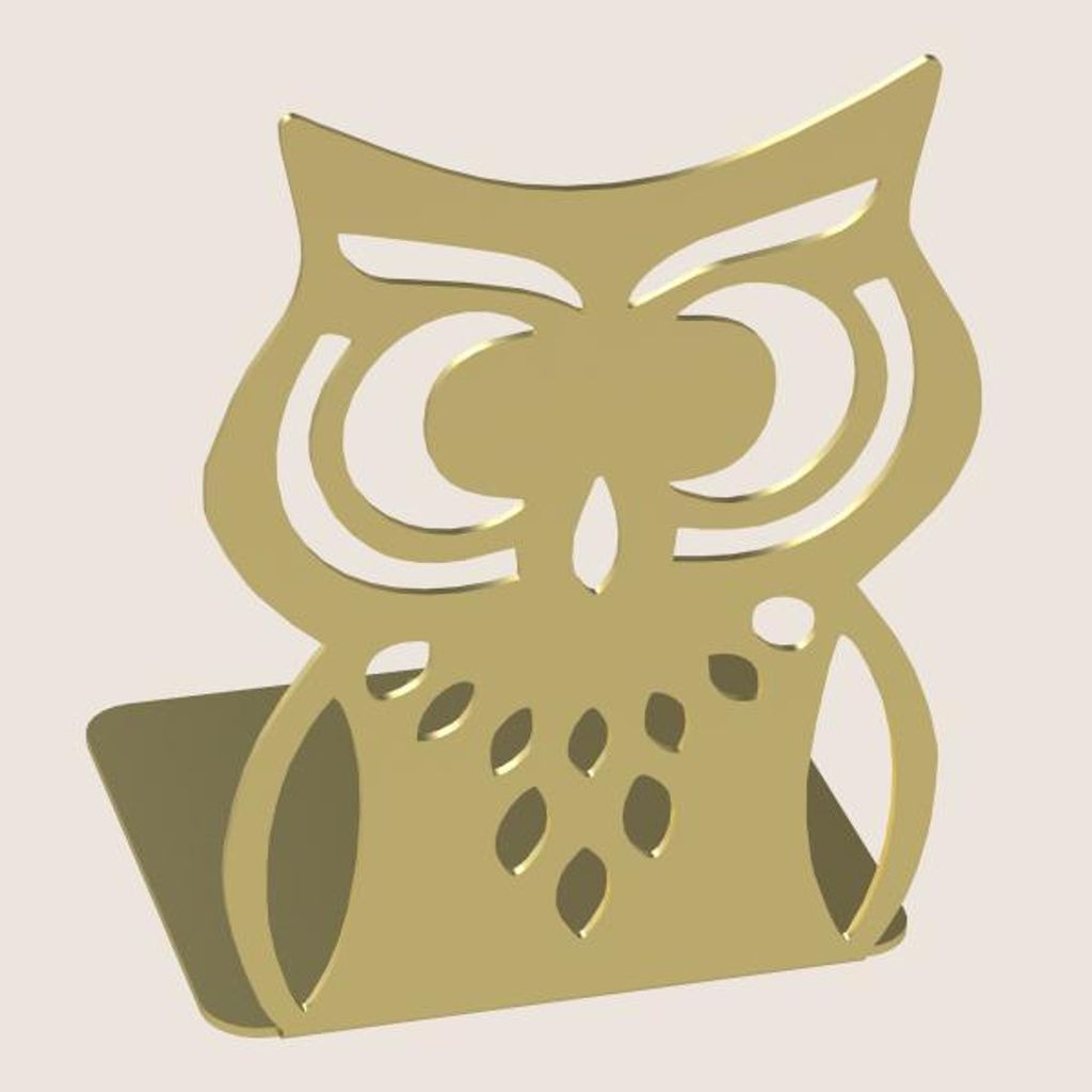 SOWA 2 Bücherstütze aus goldfarbenem Met