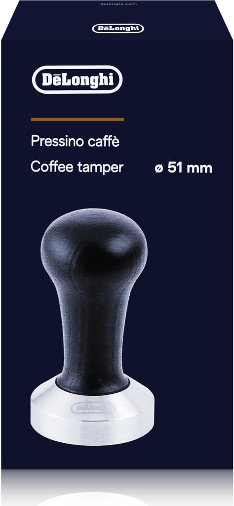 De'Longhi Kaffee Tamper DLSC080 schwarzer Griff - Ø 51mm (1er Pack)