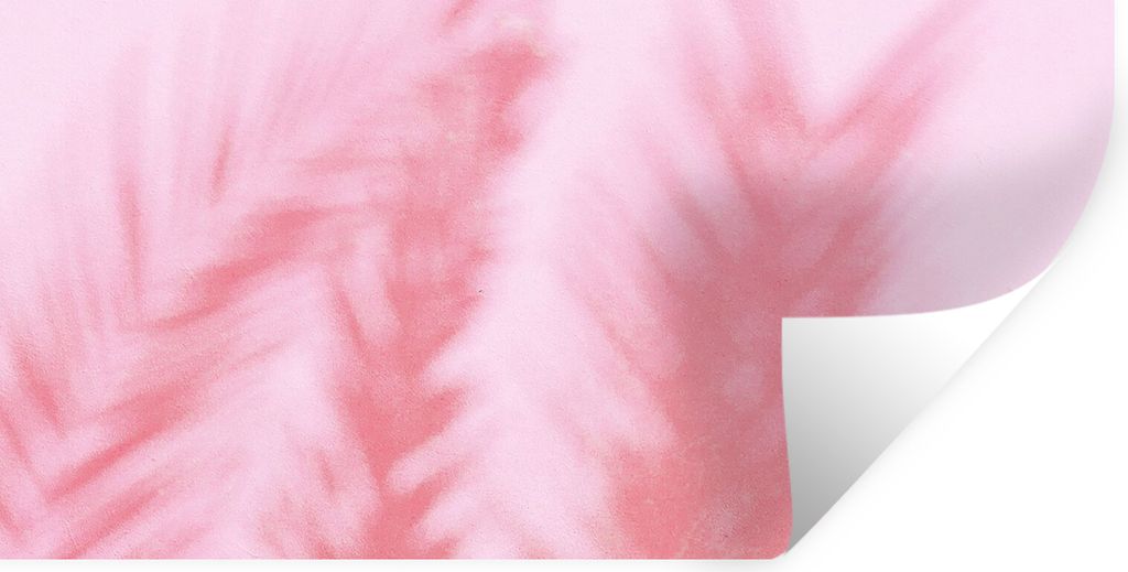 MuchoWow Wandtattoo Wandsticker Wandaufkleber Pflanzen - Blätter - Rosa 40x20 cm Selbstklebend und Repositionierbar - Aufkleber