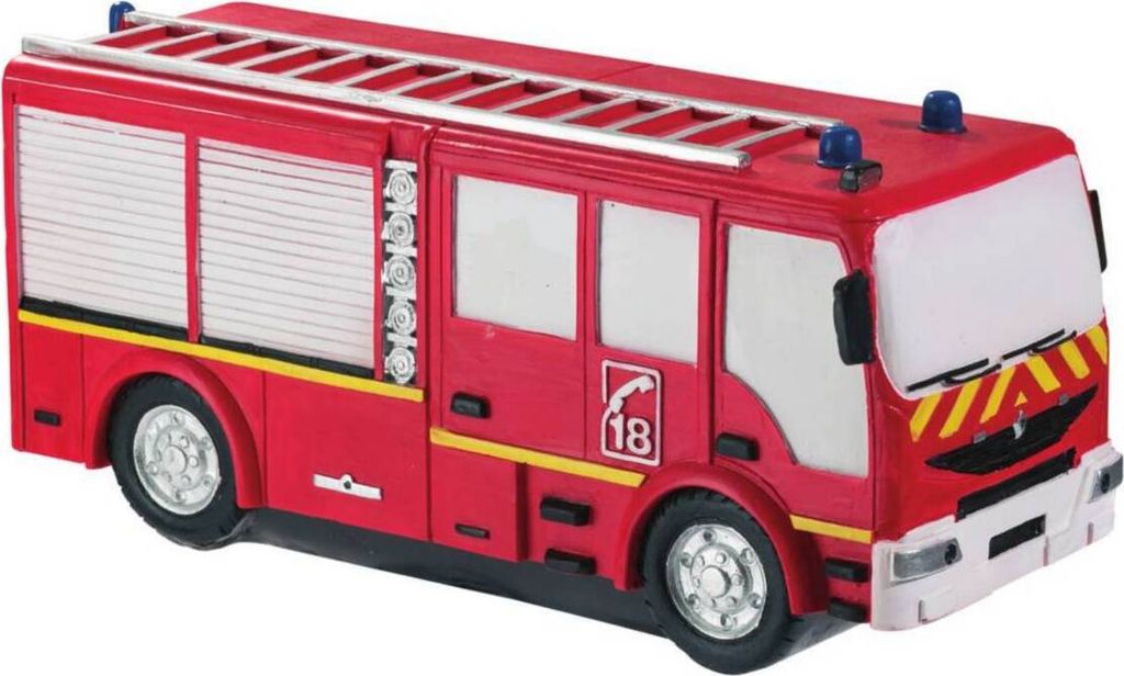 Spardose Auto Feuerwehr Rot 9,5x21x7,5cm Produktbild 